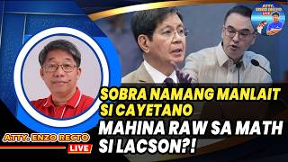 SOBRA NAMANG MANLAIT SI CAYETANO - - MAHINA RAW SA MATH SI LACSON?!