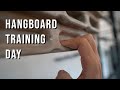 My hangboard training day  weighted max hangs one arm pull ups