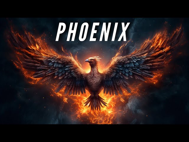 A phoenix bird a mythical creature