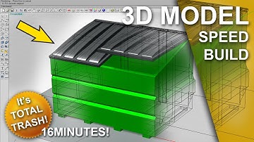 3D MODEL: Basic Dumpster Speed build How To: TIME LAPSE