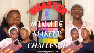 5 MINUTE MAKEUP CHALLENGE | *disaster* *chaos*