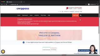 Granting Tisch Global Third Party Access Rights to CPF EZPAY on Corppass screenshot 2