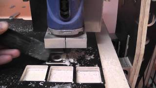 CNC-Holzfraese Testschnitt einer billig 850w Oberfräse