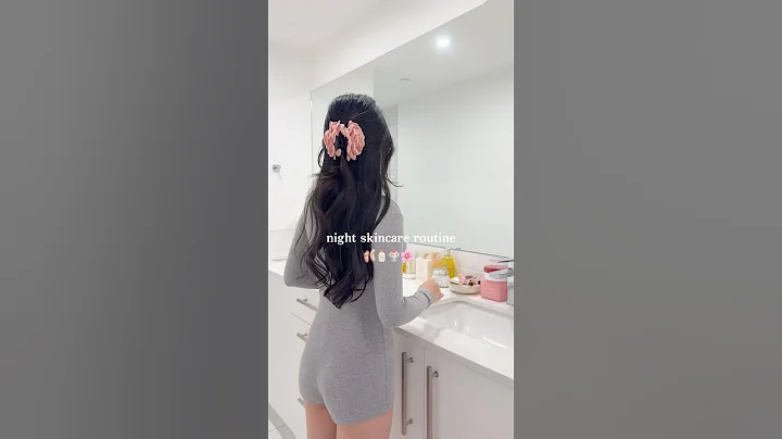 night routine with me 🩰🎀🧴🍧#asmr #fyp #aesthetic #selfcare #skincare #nightroutine #cleangirl