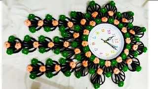 DIY Beautiful Wall Clock Piece Using Waste Material| Recycled Old Wall Clock into Designer Clock