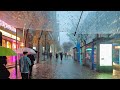 [4K] Morning Heavy Rain in Teheran-ro Gangnam Seoul City Sounds Ambience 서울 강남 테헤란로의 폭우 내리는 아침 출근길