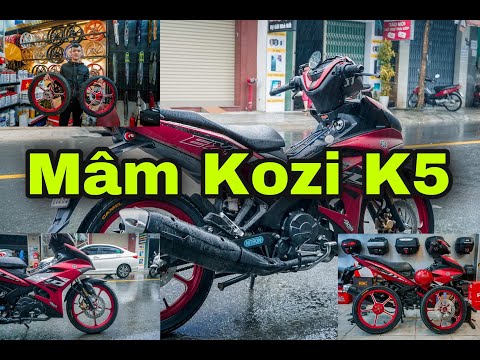 Video X135SHOP | Mâm K5 CNC đỏ nhám lắp lên xe Exciter 150 - youtube