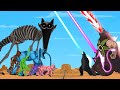 GODZILLA Monsters vs Catnap, Dog Day, Huggy Wuggy, Cartoon Cat: ATOMIC BREATH: Size Comparison ???