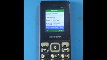 Karbonn kx10i Restore factory Setting