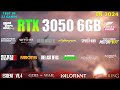 Rtx 3050 6gb laptop  test in 22 games in 2024  rtx 3050 gaming test