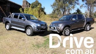 Mitsubishi Triton v Toyota HiLux Comparison Review | Drive.com.au
