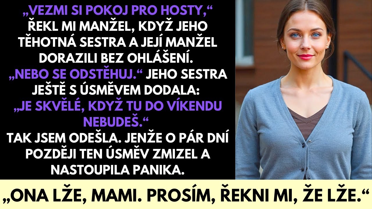 Právě jsem rozložila návrh fúze za půl miliardy na stůl, když se v našich dveřích bez ohlášení objevila Tomášova těhotná sestra s kufry. Bylo nedělní ráno, v mém pražském loftu, který jsem...