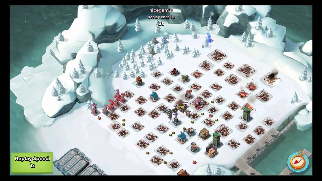 Boom Beach Smokey Hookas Attacks on Centre Bases