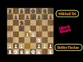 Only geniuses see this Queen secrifice, Amazing chess game between Bobby Fischer and Mikhail Tal .