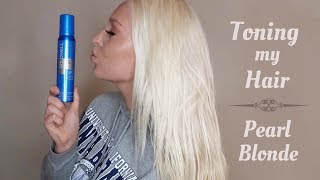 TONING MY HAIR PEARL BLONDE | Goldwell 10p Review and Demo 💁🏼‍♀️ screenshot 2