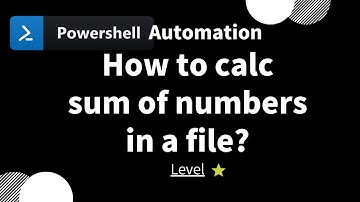 【 PowerShell one-line tips】How to calculate sum of numbers in a file? (level 1)
