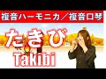 P343. 『たきび』”Takibi”　 複音ハーモニカ  by柳川優子 Yuko Yanagawa Tremolo Harmonica 1,000 複音口琴