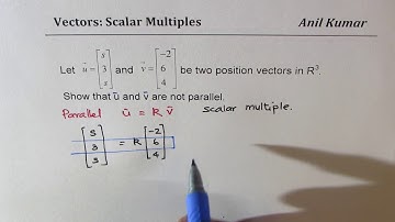 Explain why the two given vectors cannot be parallel - EDEXCEL - GCSE