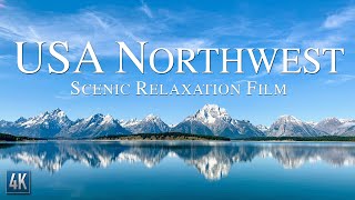 USA Northwest Scenic Nature Relaxation 4K Drone Film with Ambient Music