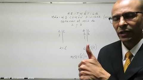 Máximo Común Divisor (MCD) de 2 y 6