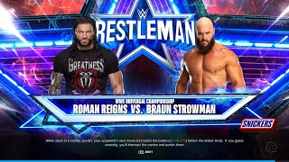 "Ultimate Showdown: Braun Strowman vs Roman Reigns in WWE2k24 Gameplay!"