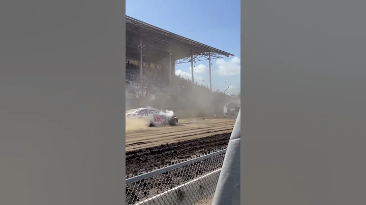 ARCA Menards Bryce Haugeberg collision. Glad he wa...