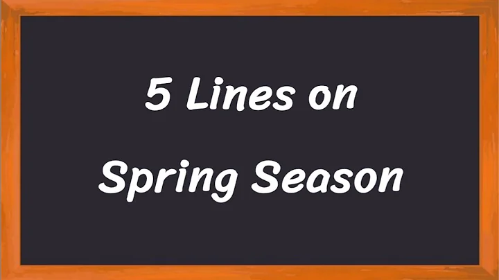 Spring Season Short 5 Lines in English - DayDayNews