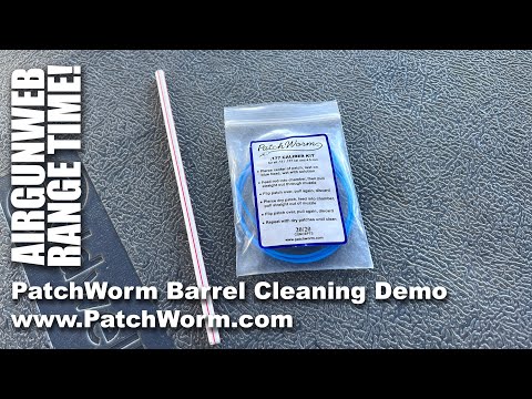 PatchWorm Barrel Cleaning Demo - How to clean an airgun with integrated baffles or moderator