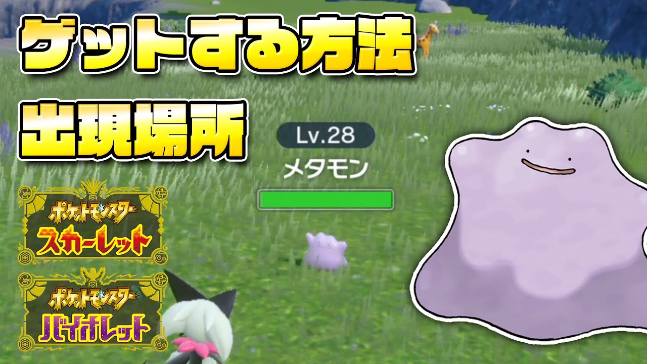 必見 メタモンの出現場所を解説 高個体ではない ポケモンsv スカーレットバイオレット Youtube 必見 メタモンの出現場所を解説 高個体ではない ポケモンsv スカーレットバイオレット Youtube