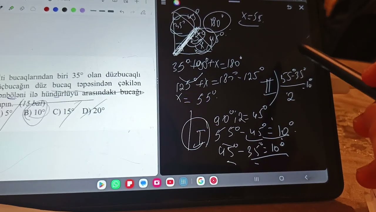 Üçbucaqlar bağlı maraqlı sual tipi imtahanda düşə biləcək olan.