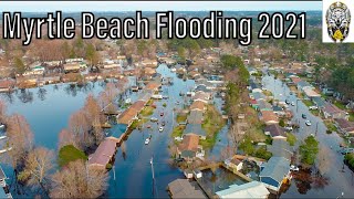 Myrtle Beach South Carolina Flooding February 2021 Drone Footage 4K