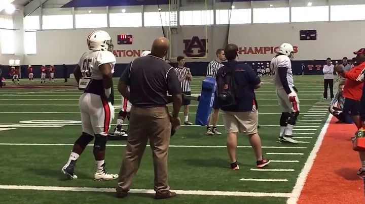 Auburn defensive linemen receive hard coaching dur...