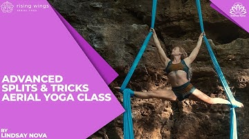 30-Minute Advanced Splits & Tricks Aerial Yoga Class w/ Lindsay Nova Rising Wings
