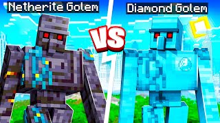 NETHERITE vs DIAMOND GOLEM in Minecraft!