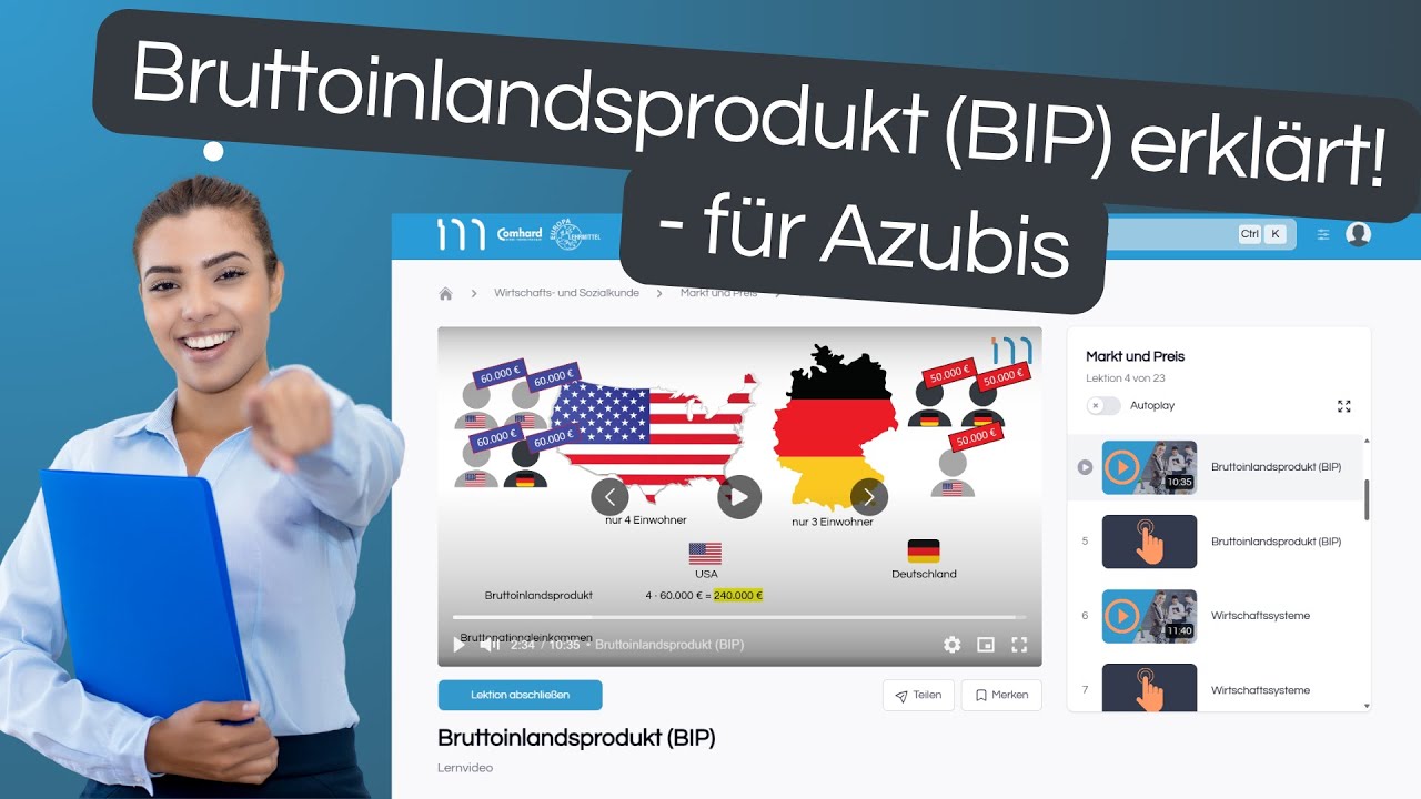 Bruttoinlandsprodukt (BIP) einfach erklärt für Azubis