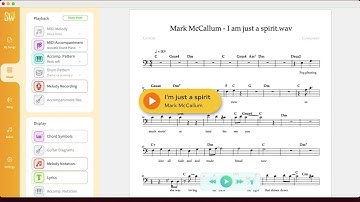 Automatic Lead Sheet of sketch recording by Mark McCallum, from ScoreCloud Songwriter