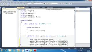 C# Save  and load data from xml file to fill a windowsform Part 1 - video # 4