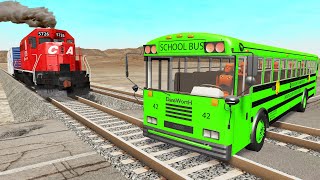 Truck Rescue Stuck Cars And Trains – Trains vs Lava - BeamNG Drive