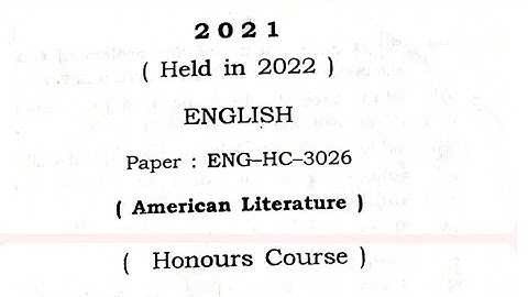 BA Eng Honours 3rd Semester under Gauhati University held on 2022 || Previous Year Question Paper
