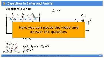Capacitors - Equivalent Capacitance of  Series and Parallel Capacitors