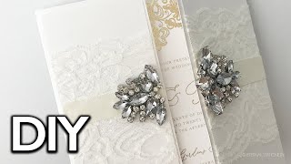 STUNNING Gatefold Wedding Invitation with Gold Foiling | Luxurious Wedding Invitation DIY