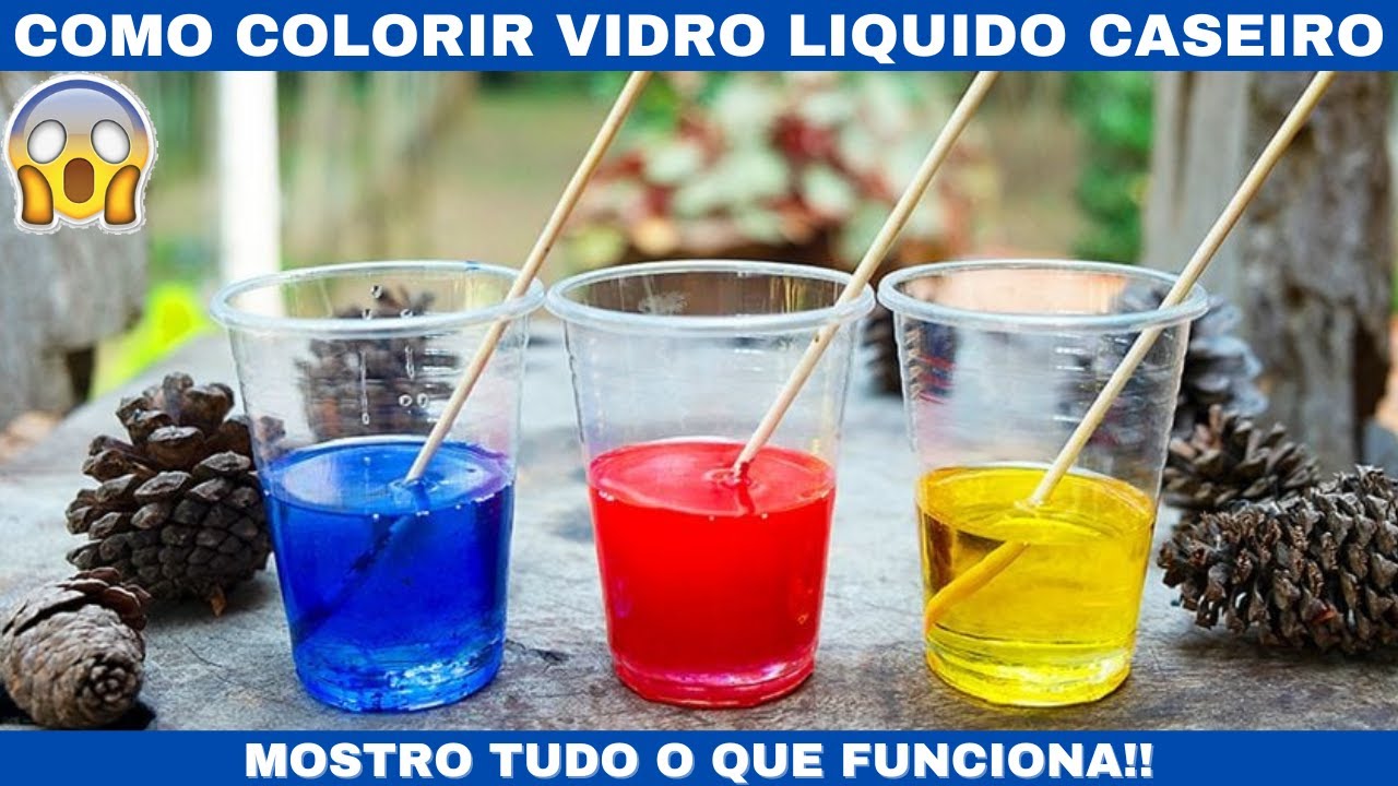 Como Tingir Vidro Líquido Caseiro de Isopor.