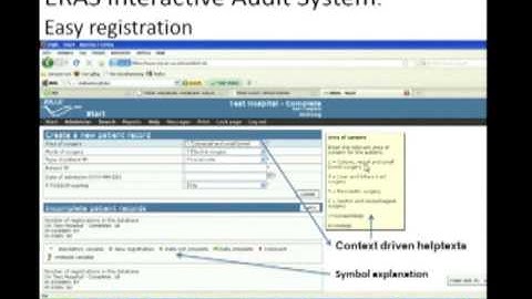 The ERAS Society and the interactive audit system