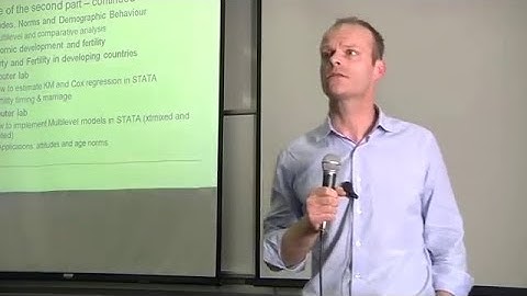 Population Dynamics and Economics - Prof. Aassve Arnstein