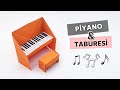 Kattan piyano ve taburesi nasl yaplr origami kolay piyano yapm