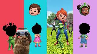 Wrong eyes👀 | Cocomelon Friends & Green Alien 👽 Wrong Heads Puzzle !