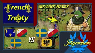 HALB SPAM | 2v2 Treaty with French | AOE III: DE