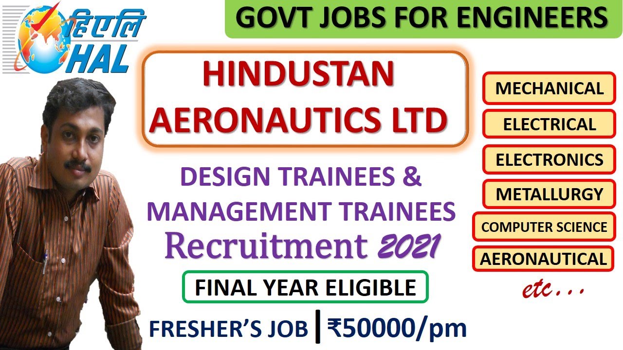 HAL Recruitment 2021 Final Year Eligible GOVT JOB For Engineer 
