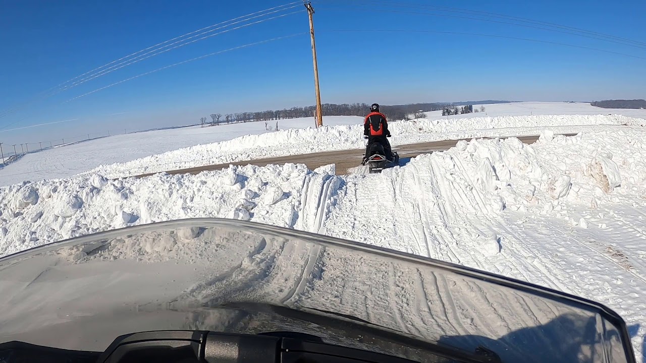 Snowmobile trip from Mineral Point WI to Dodgeville YouTube