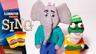 Sing Movie Meena Elephant And Ms. Crawly Iguana Play Doh How To Make Sing Characters Tutorial